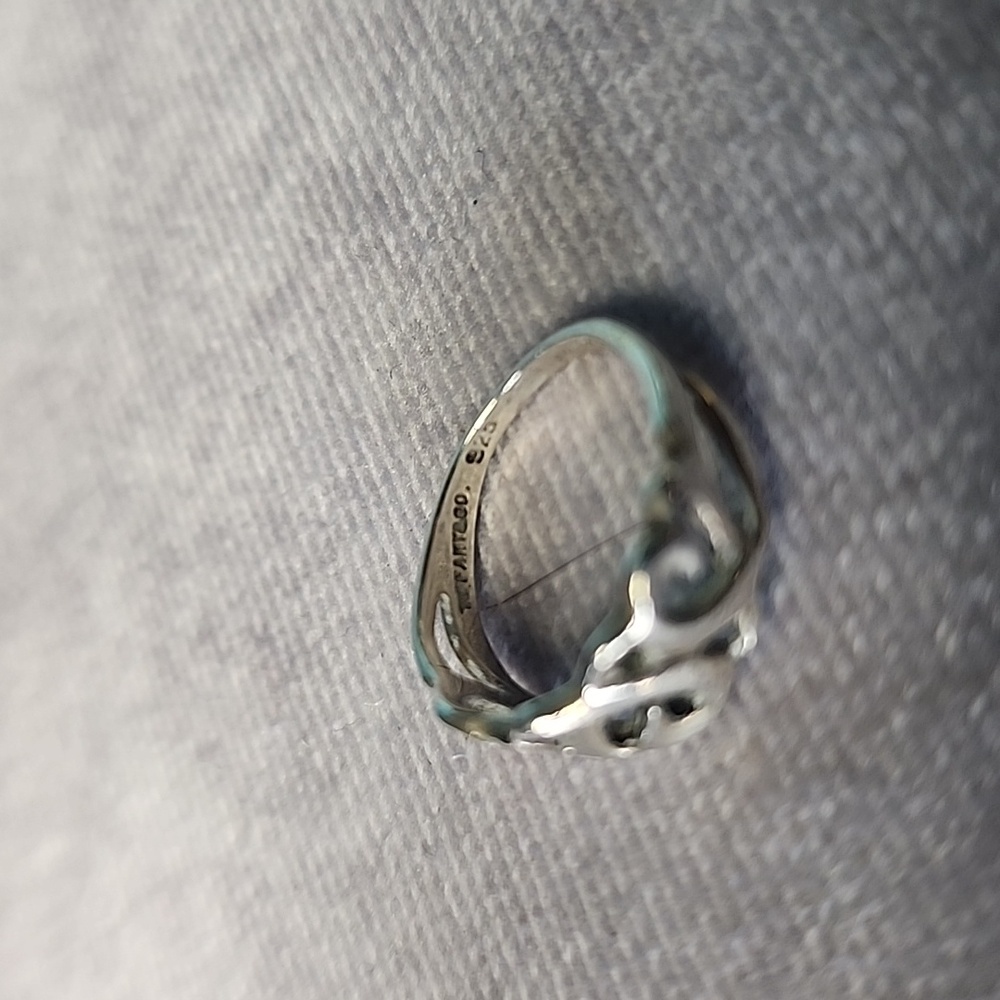 Tiffany & Co. Sterling Silver Triple Heart Paloma Picasso Ring Sz. 4.5 - Picture 6 of 8